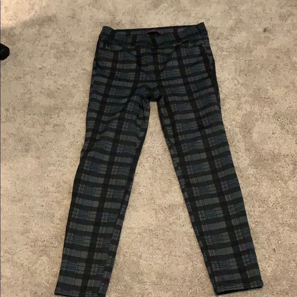 Plaid black pants